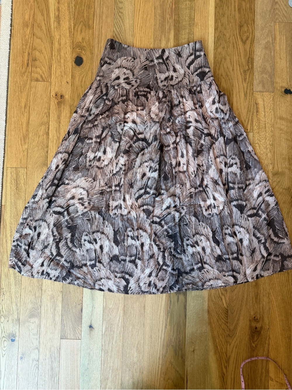 🪶 Christy Lynn Margo Feather Print Skirt Size Medium